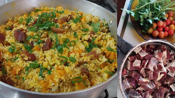 Arroz Cremoso com Carne Seca e Abóbora Só Faça