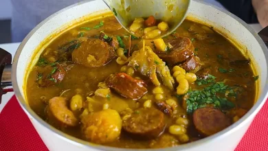 Feijão Gordo com Costelinha e Legumes Receita da Vovó