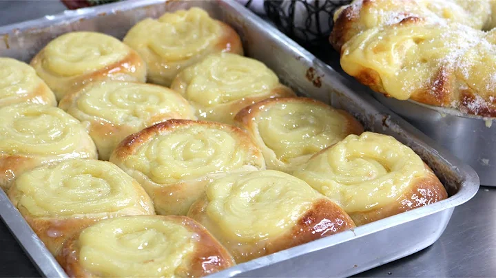 Pão Doce de Padaria Fofinho A Melhor Receita de Rosca com Creme Caseiro