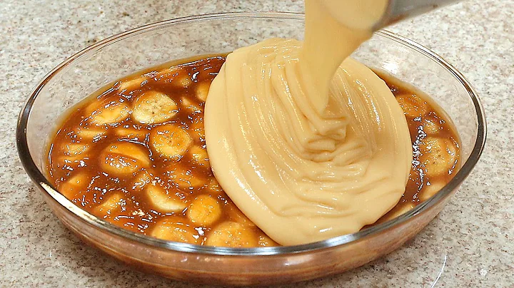 Sobremesa de Caramelo com Banana Deliciosa e Cremosa Muito Fácil