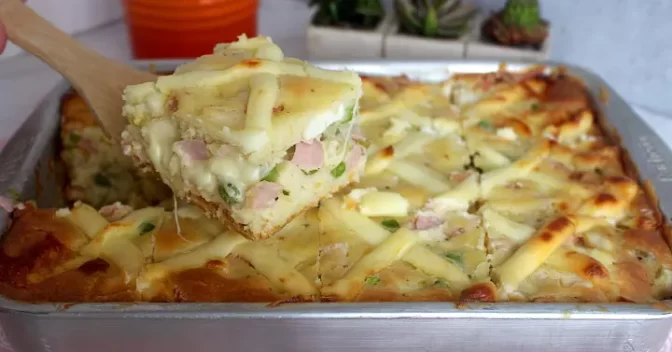 Lanches: Torta Portuguesa com Massa Fofinha Fácil de Fazer